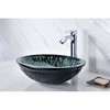 Anzzi Bravo Deco-Glass Vessel Sink in Lustrous Black LS-AZ043